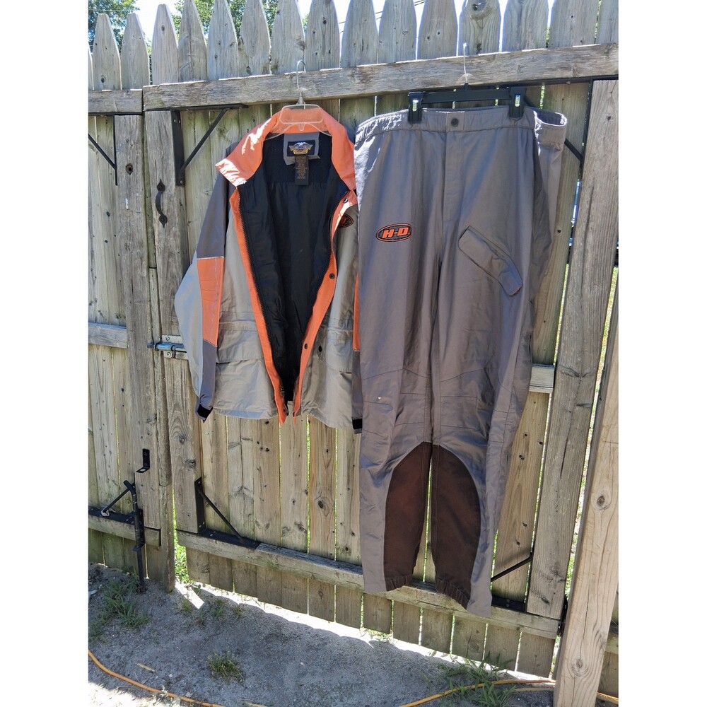 071 Harley Davidson Rain Gear Jacket & Pants Reflective Large